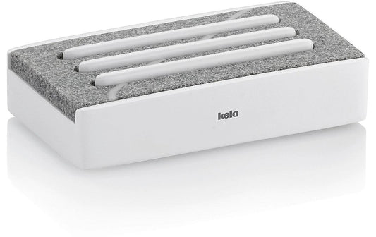 Kela Seifenschale Cube Weiss