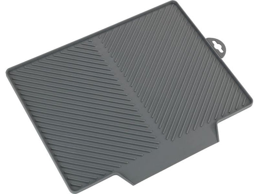Wenko | Abtropfmatte Nelia Maxi | Grau, (B x H x T): 34 x 3 x 40 cm