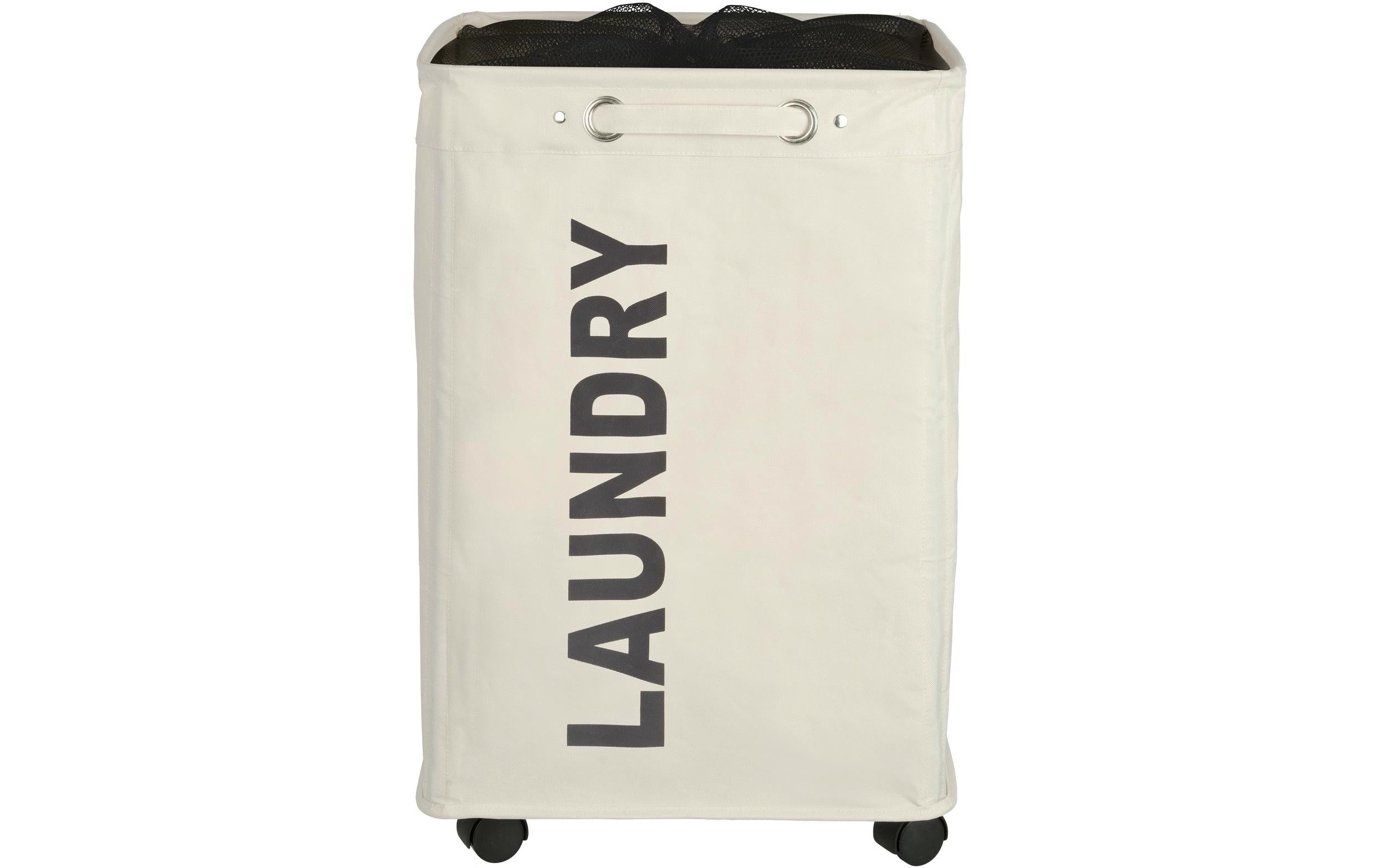 Wenko, Wäschesammler Quadro 79 l, Beige