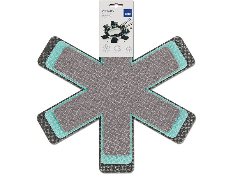 Kela | Pfannenschutz Amparo 3teilig Mint/Grau | 3 teilig, Durchmesser 31,35,39cm