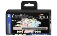 STAEDTLER Pigment Brush Pen 6er Schachtel