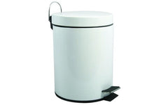 MSV | Treteimer 5 l, Weiss | Stahl 20.5x27.7 cm (DxH)