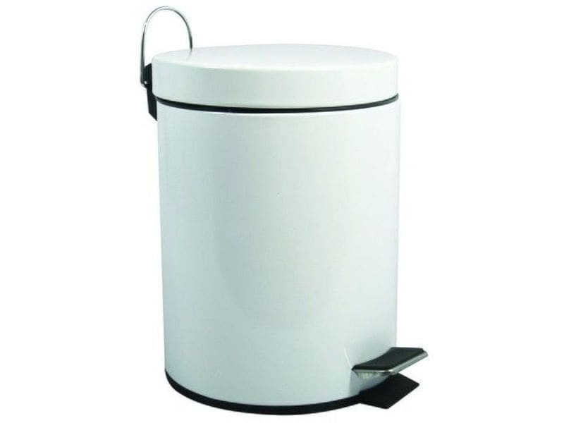 MSV | Treteimer 5 l, Weiss | Stahl 20.5x27.7 cm (DxH)
