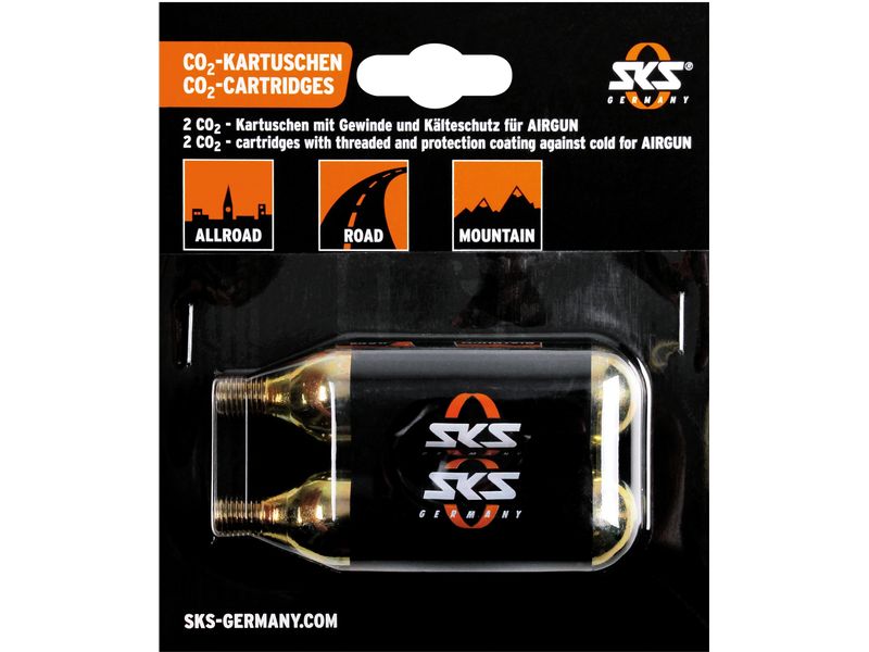 SKS | CO2-Patronen 2 x 24g mit Gewinde | CO2-Patronen