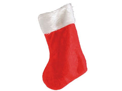 Dekomat AG | Dekomat Weihnachtssocke, Rot-Weiss | Plüsch, 40 cm