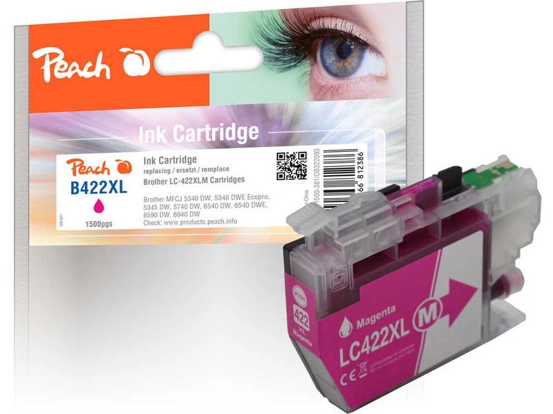 Peach | Tinte Brother LC-422XL Magenta | 1500 Seiten