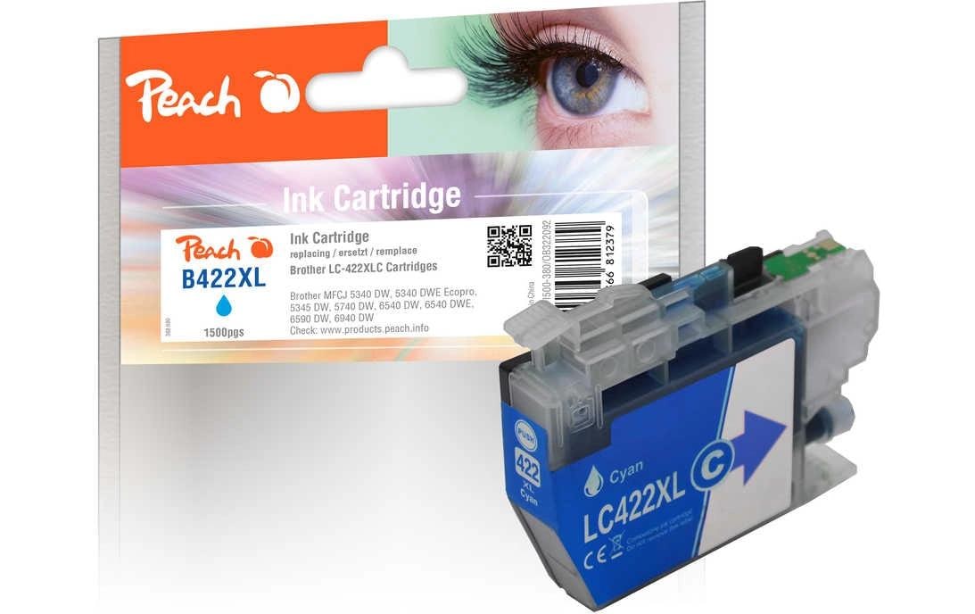 Peach Tinte Brother LC-422XL Cyan