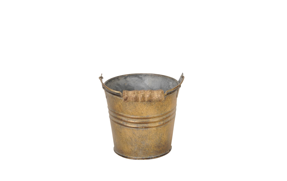 COCON Eimer, gold antik, Eisen, Shabby Chic