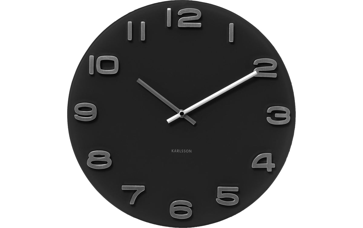 KARLSSON, Wanduhr Vintage Round 35 cm, Schw