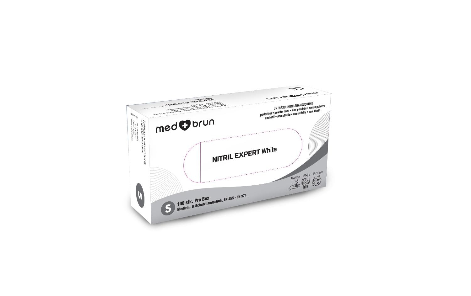 MedBrun, Nitril Expert L, Weiss, 100 Stk