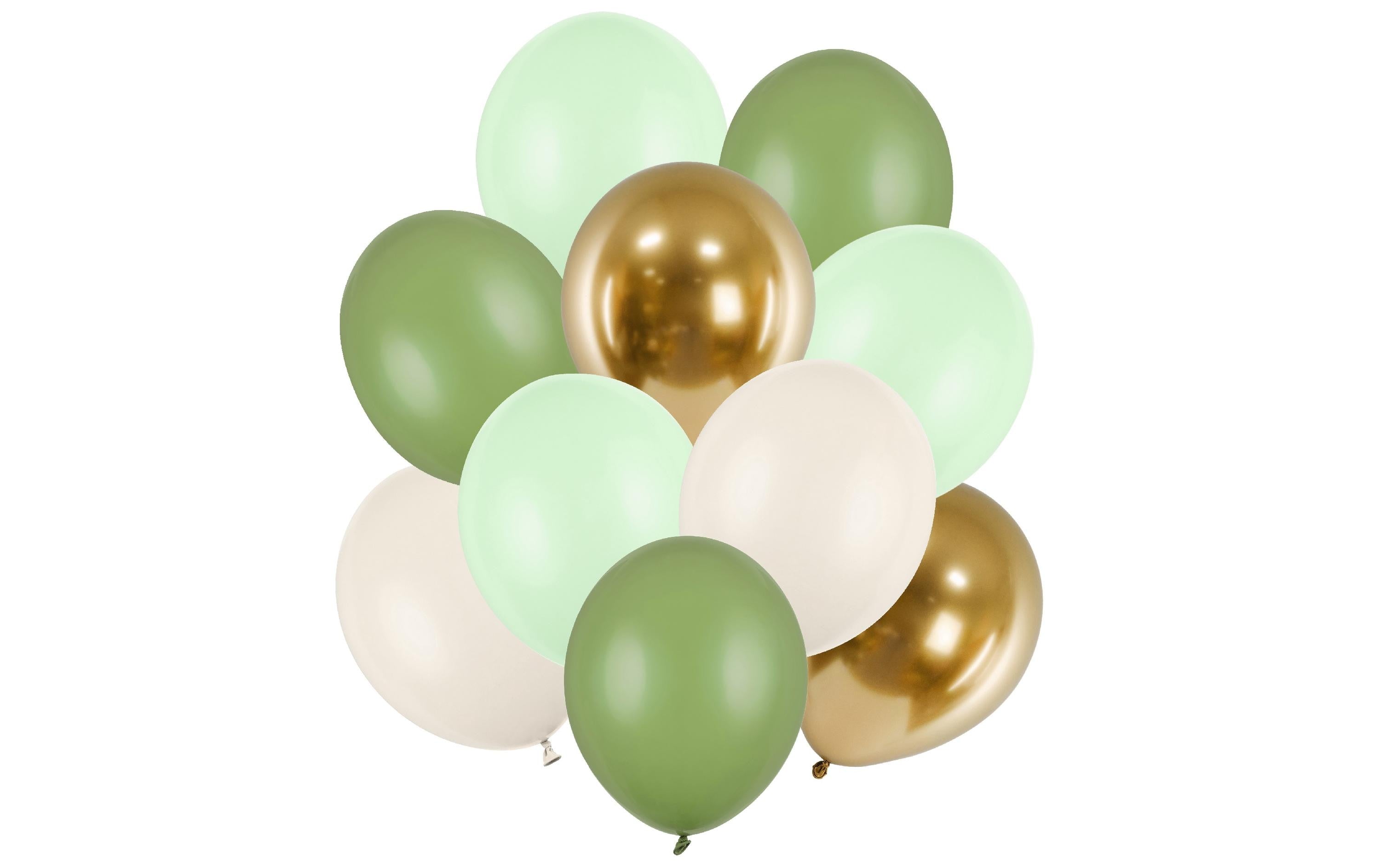 Partydeco, Luftballon Set, Grüntöne,10 Stüc