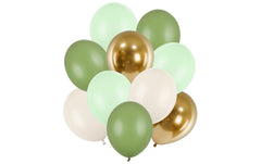Partydeco, Luftballon Set, Grüntöne,10 Stüc