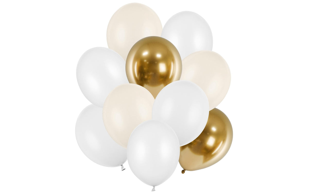 Partydeco, Luftballon Set, Goldtöne,10 Stüc