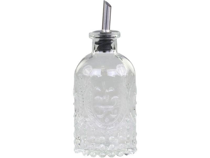 Chic Antique | Zuckerdose mit Ausschenker | 16x7cm(HxD), Glas,rostfreier Stahl, Silikon