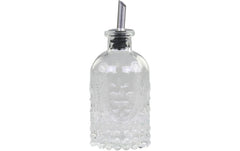 Chic Antique | Zuckerdose mit Ausschenker | 16x7cm(HxD), Glas,rostfreier Stahl, Silikon