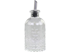Chic Antique | Zuckerdose mit Ausschenker | 16x7cm(HxD), Glas,rostfreier Stahl, Silikon