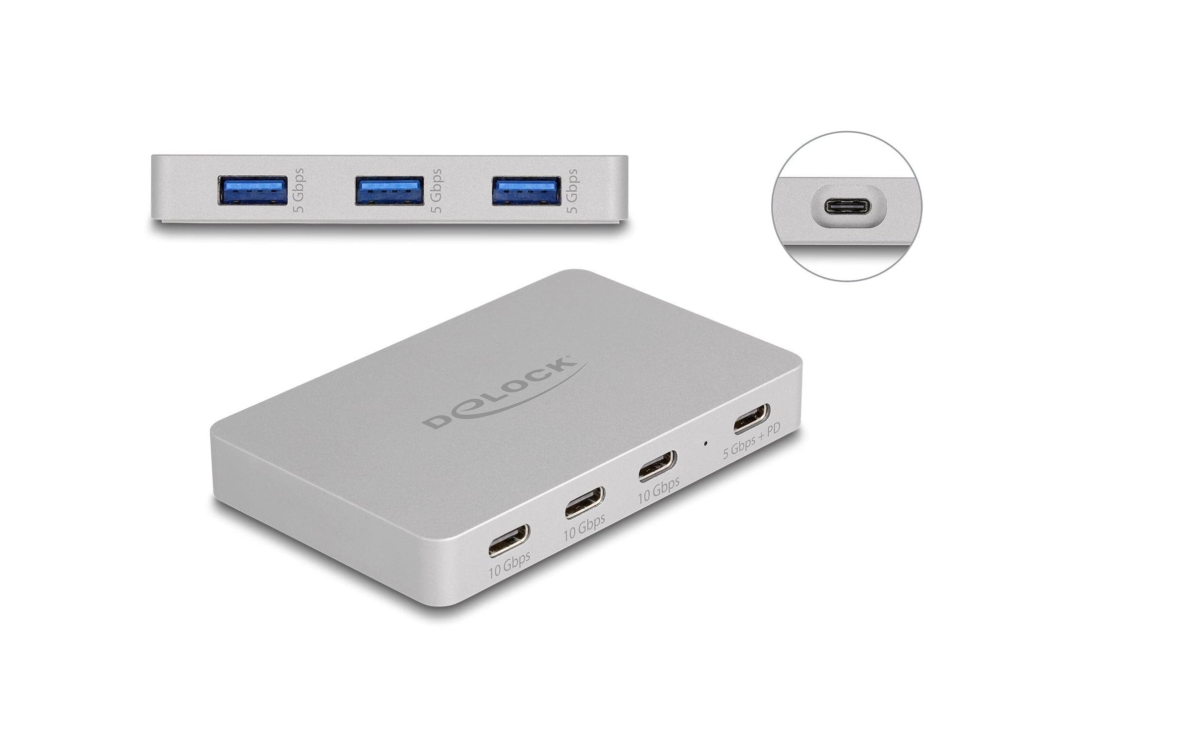 Delock 7 Port USB Hub 4x USB-C Buchse