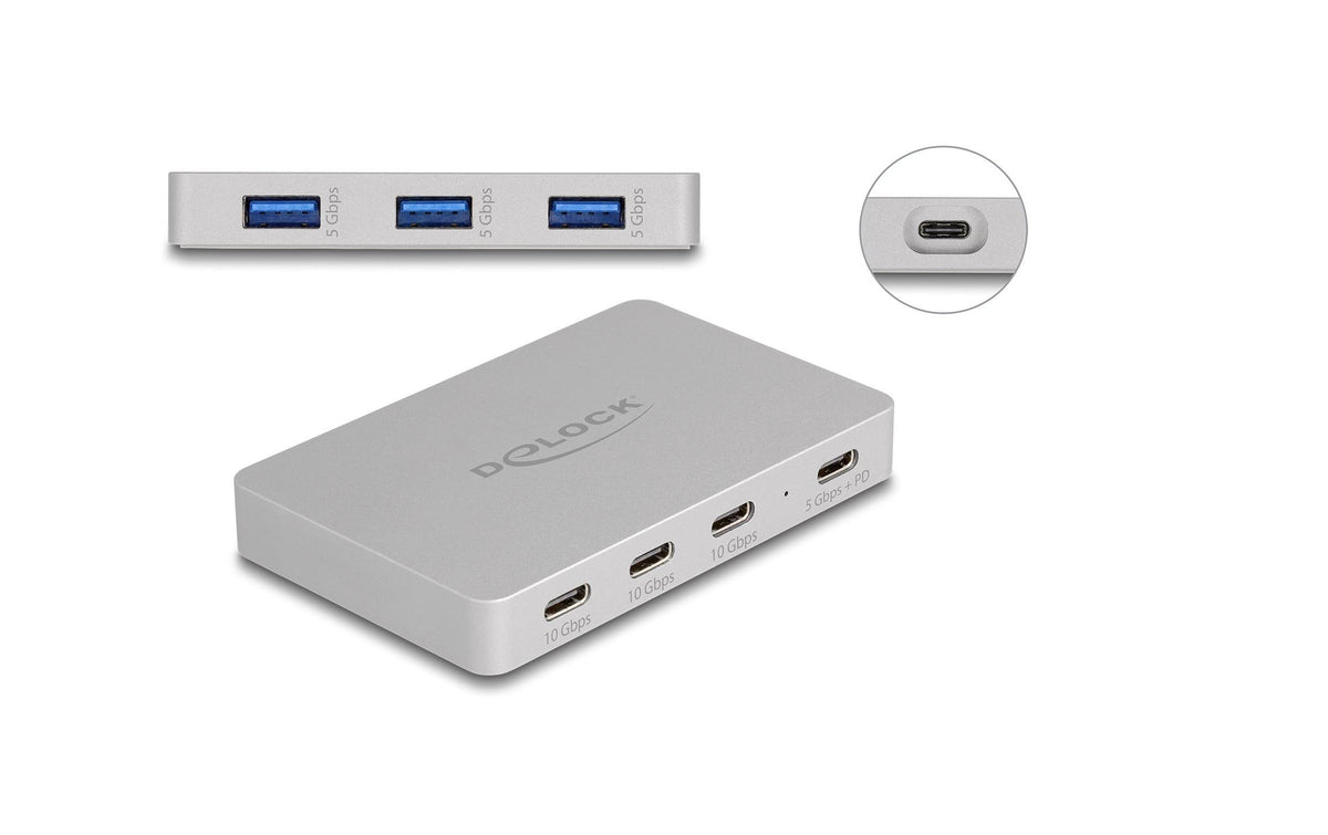 Delock 7 Port USB Hub 4x USB-C Buchse