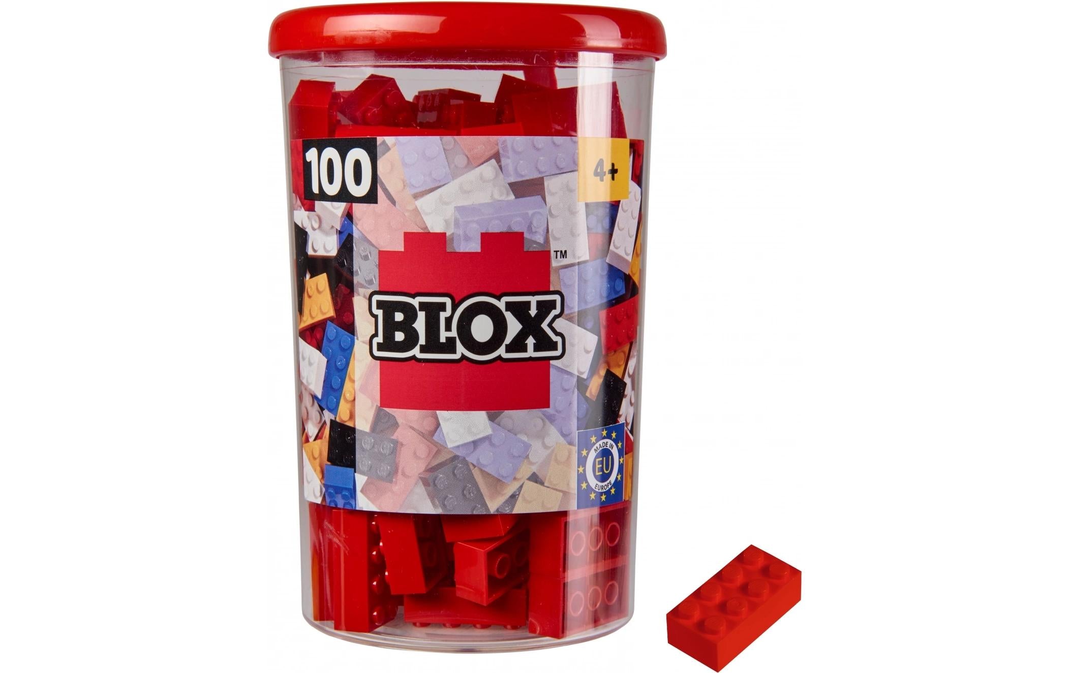 BLOX 100 rote 8er Steine in Dose