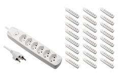F.power Steckdosenleiste 6xT13 KIT25