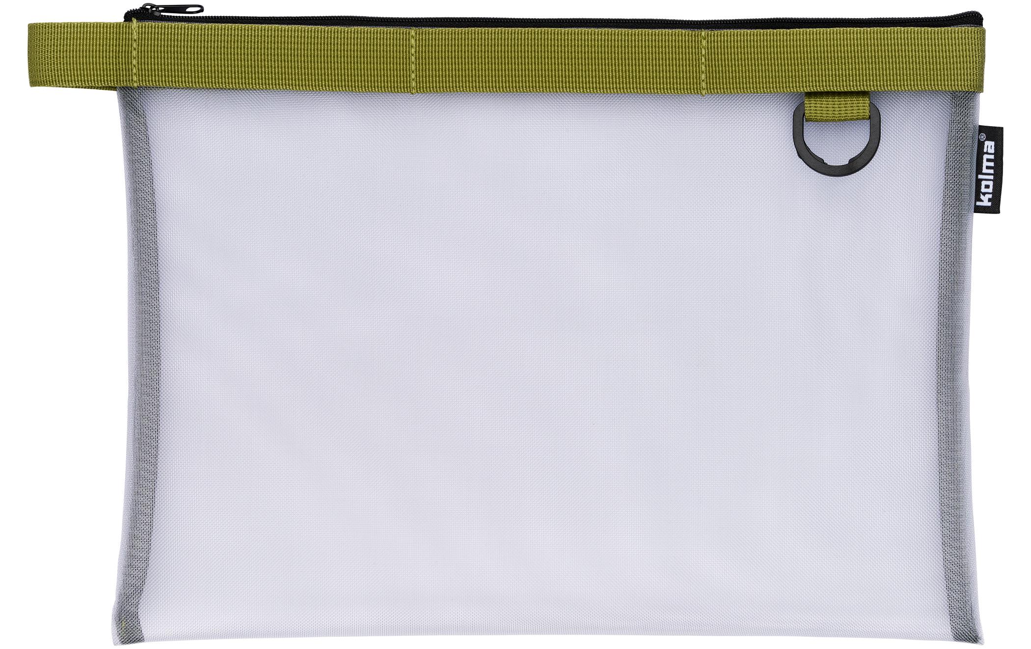 Nylon Bag A4 transparent olivgrün