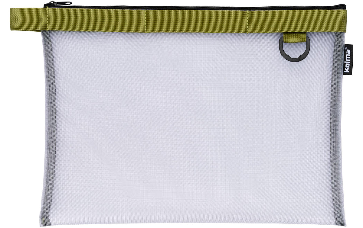 Nylon Bag A4 transparent olivgrün