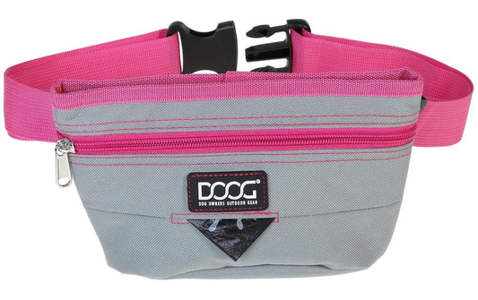 Doog Treat Pouch, Grey / Pink, L
