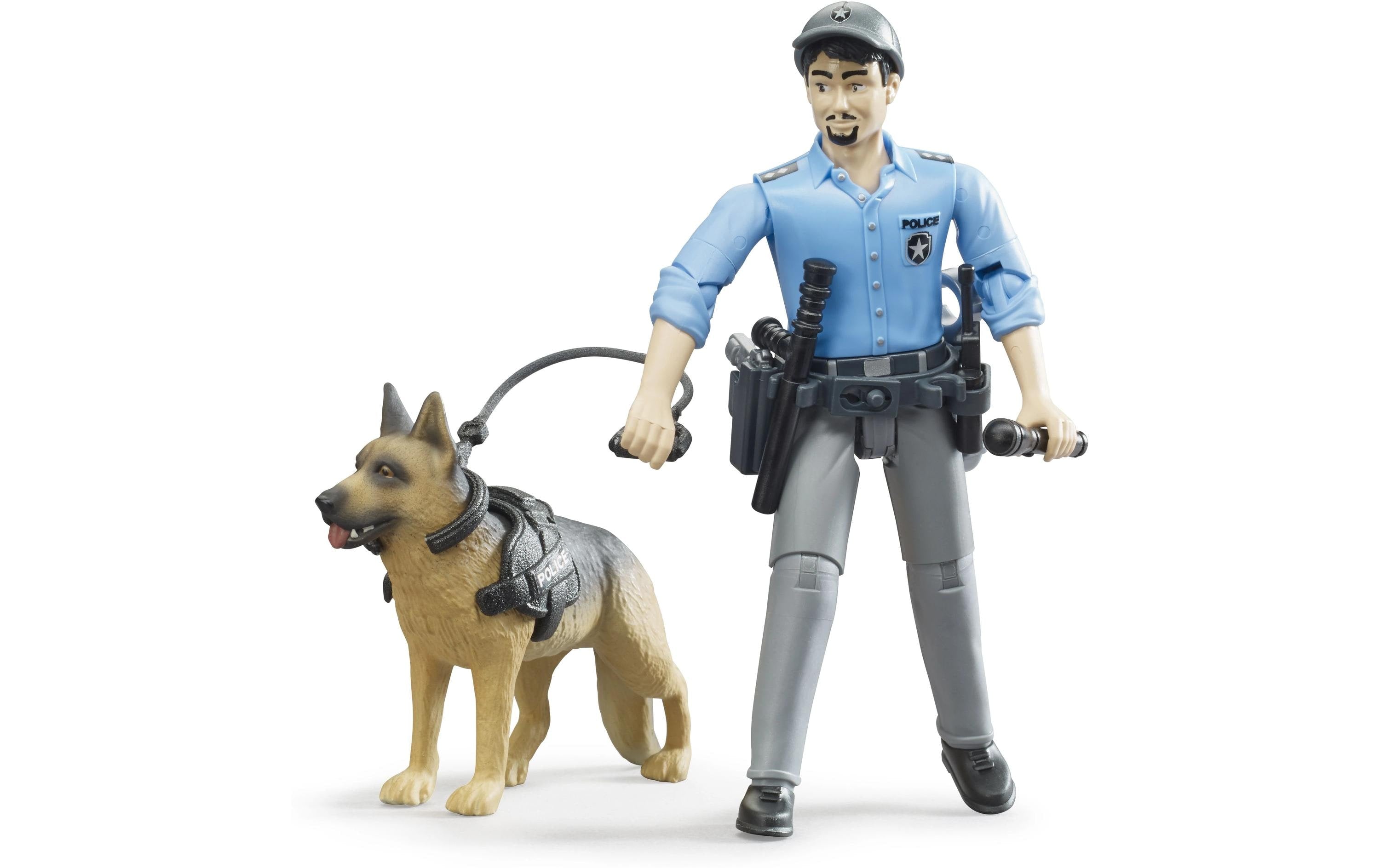 Bruder Polizist mit Hund