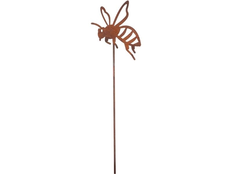 Esschert Design | Stecker Biene | Weichstahl, Rost, 8x0.4x38.3 cm (LxTxH)