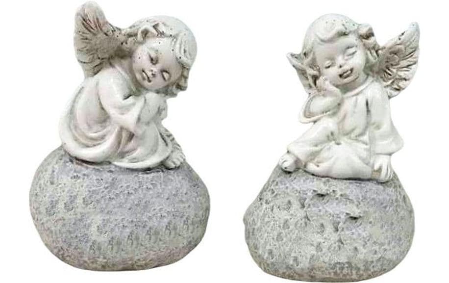Dameco Grabdekoration Engel sitzend,2er Set