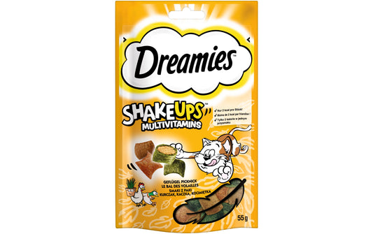 Dreamies | Shake ups Multivit. Geflügel | Picknick, 6 x 55g