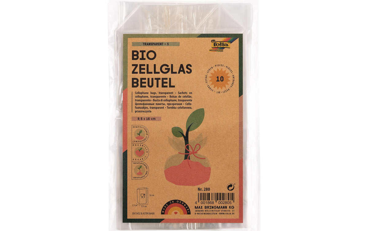 Folia Klarsichttüte Bio mit Boden