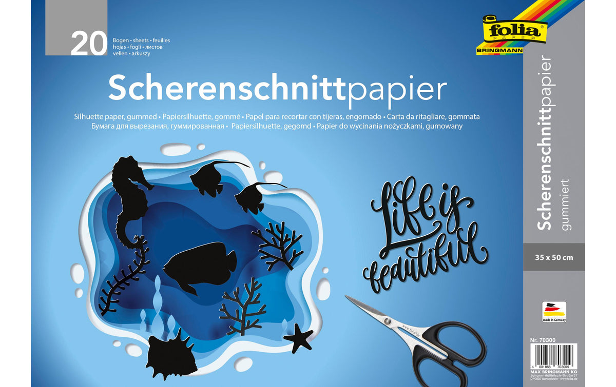 Folia Scherenschnittpapier gummiert