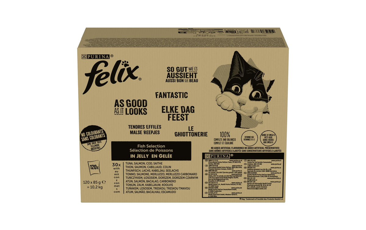 Felix, Nassfutter AGAIL Fisch, 120 x 85 g