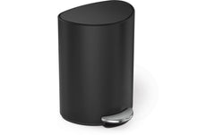 Simplehuman | Abfalleimer 6 l, Schwarz matt | 6 Liter, Edelstahl, 28x20x37 cm