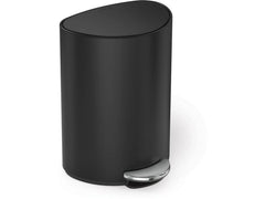 Simplehuman | Abfalleimer 6 l, Schwarz matt | 6 Liter, Edelstahl, 28x20x37 cm