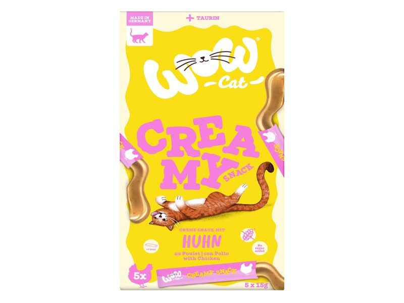 WOW | CAT Creamies mit Huhn 5x15g | 75 g