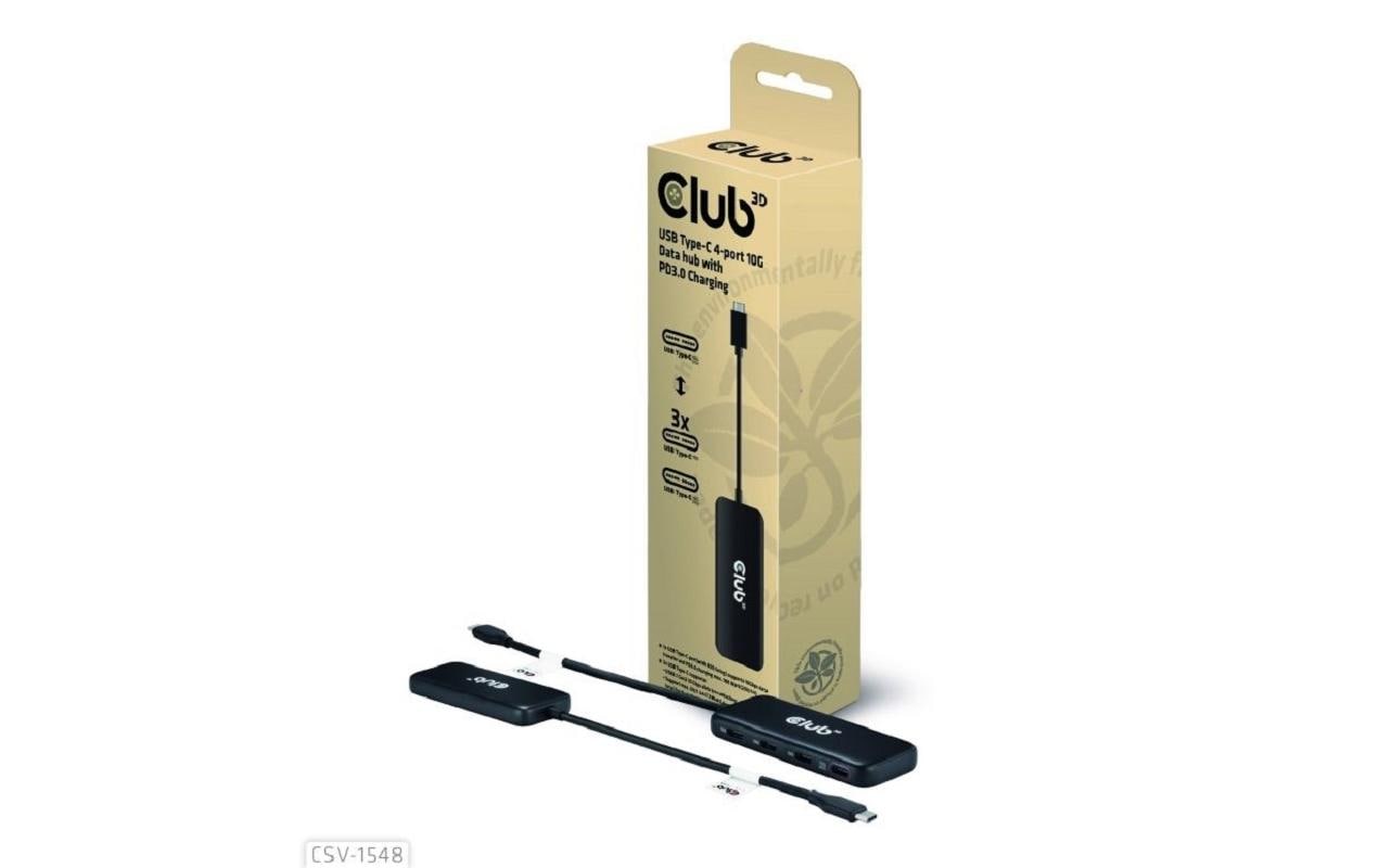 Club 3D,USB Typ-C 4Port 10G Daten-Hub