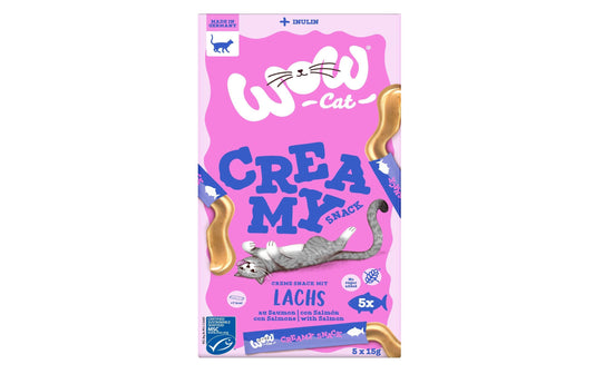WOW | CAT Creamies mit Lachs 5x15g | 75 g