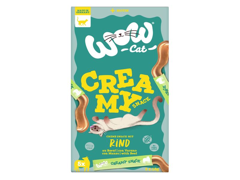 WOW | CAT Creamies mit Rind 5x15g | 75 g