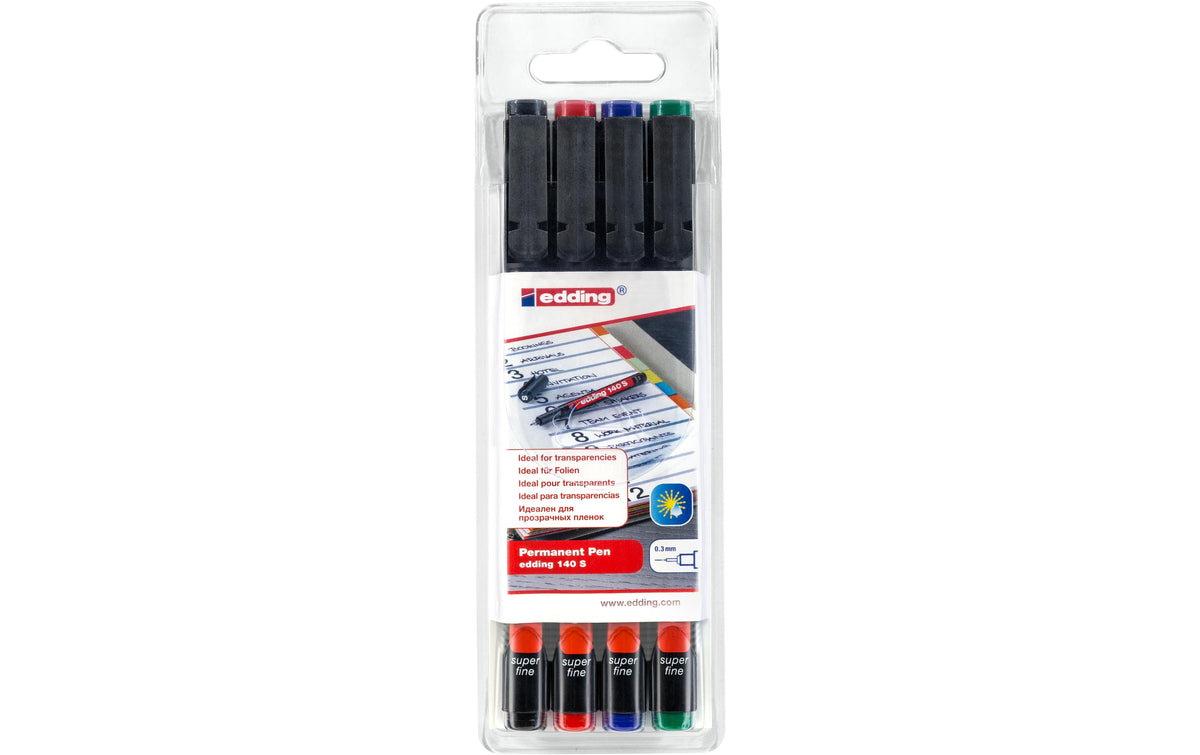 Edding Permanent Pen 140S 4-Set