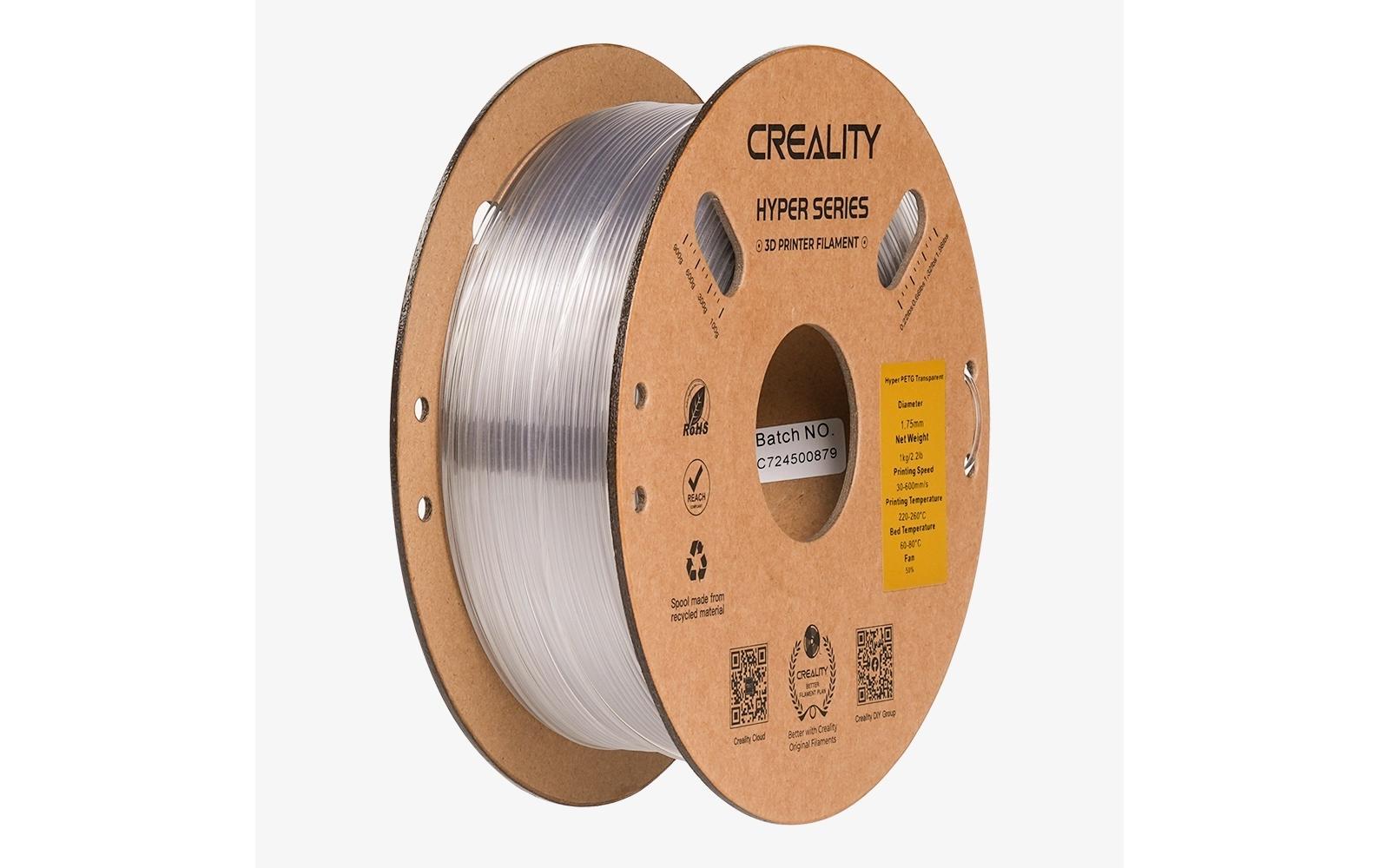 Creality, Filament PETG Hyper Transparent,
