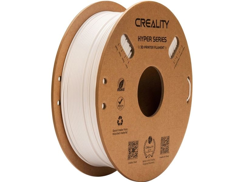 Creality | Filament PETG Hyper Weiss, 1.75 m | 1.75 mm Hyper PETG Filament für 3D Drucker