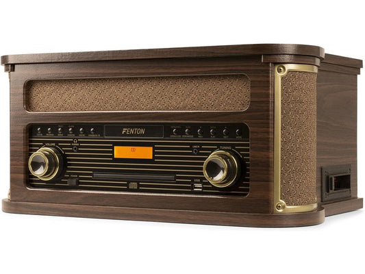 Fenton | MemphisDW | Plattenspieler Vintage, DAB+, Holzoptik