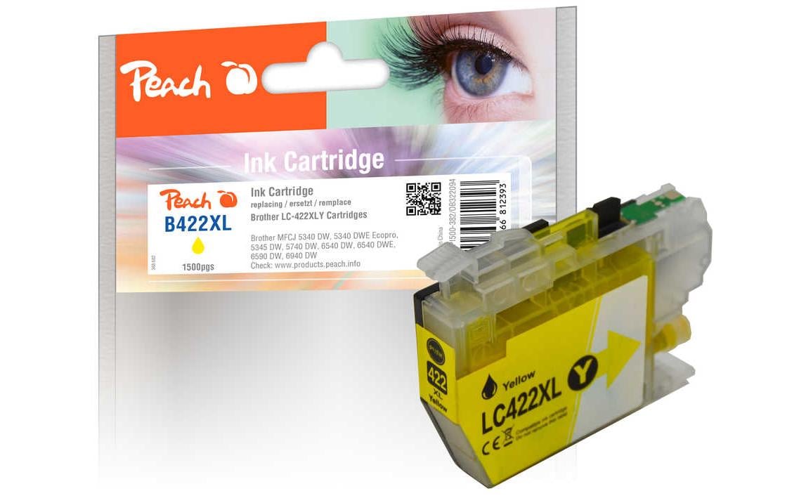 Peach Tinte Brother LC-422XL Yellow