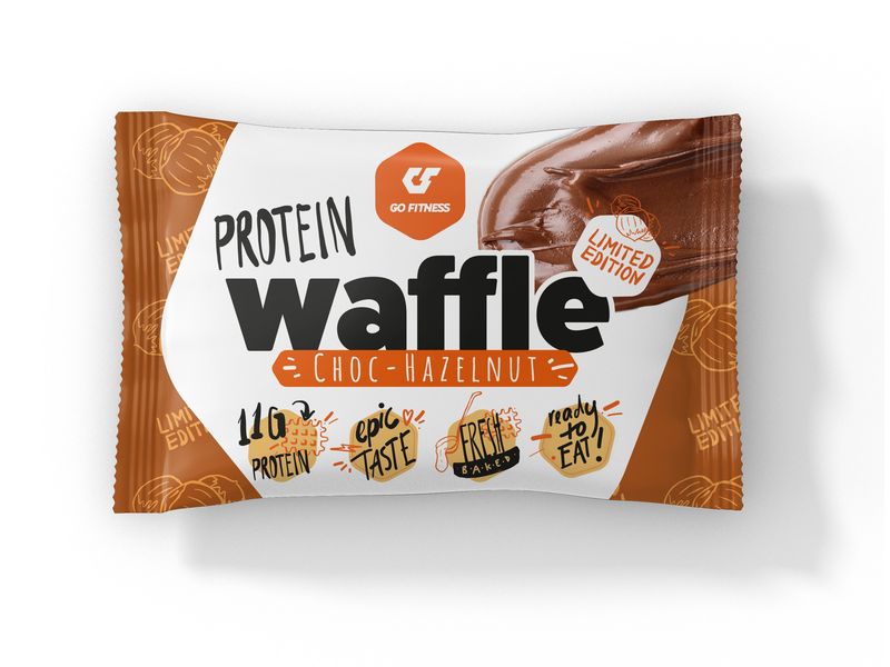 Go Fitness | Nutrition Protein Waffle | 1 x 50 g, Haselnuss