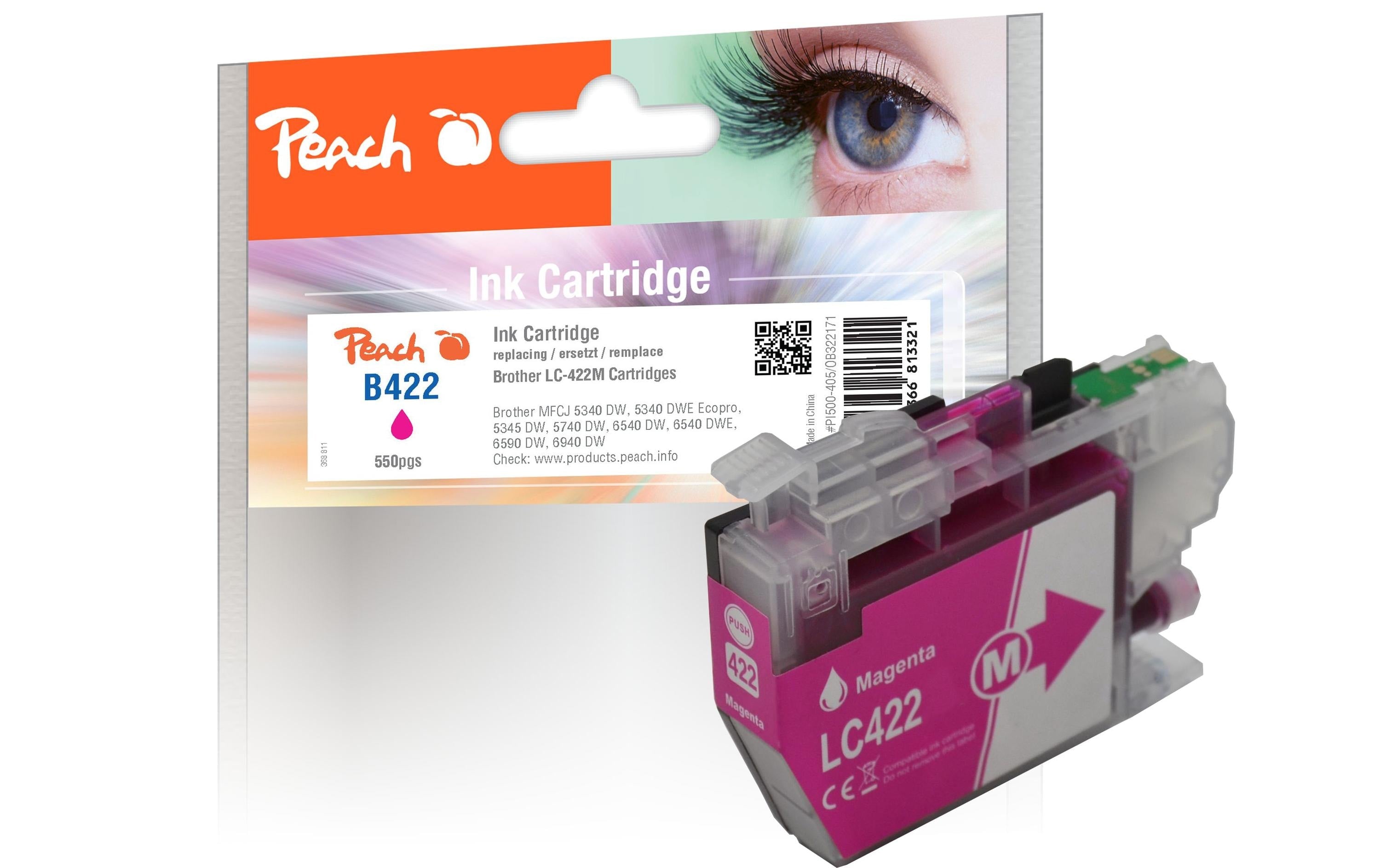 Peach Tinte Brother LC-422 Magenta