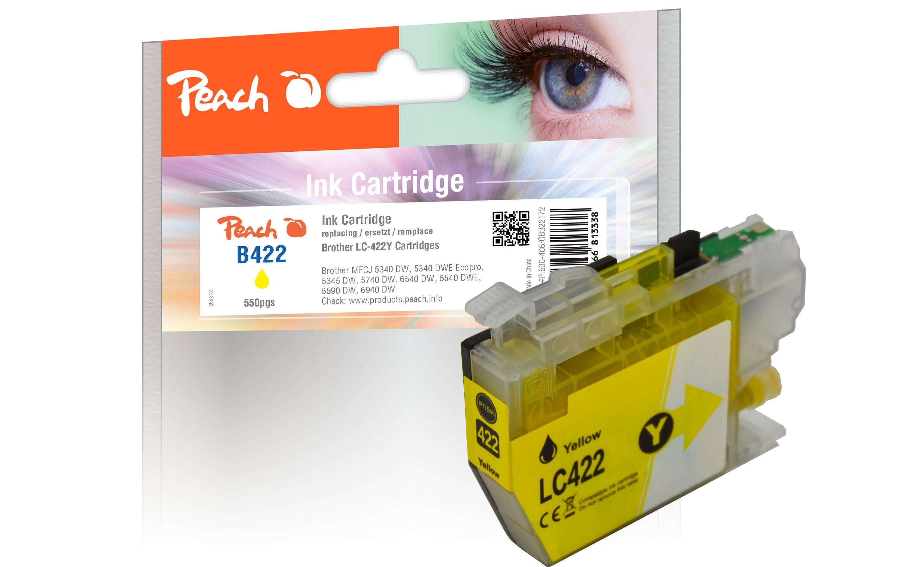 Peach Tinte Brother LC-422 Yellow