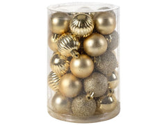 COCON | Weihnachtskugel 34 Stück, Gold | Kunststoff, D: 4cm