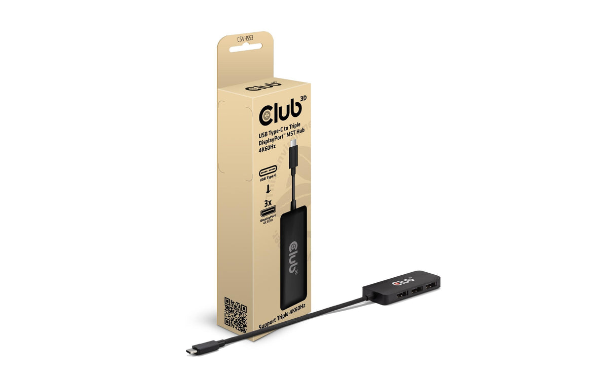 Club 3D,USB Typ-C Hub auf 3x DisplayPort